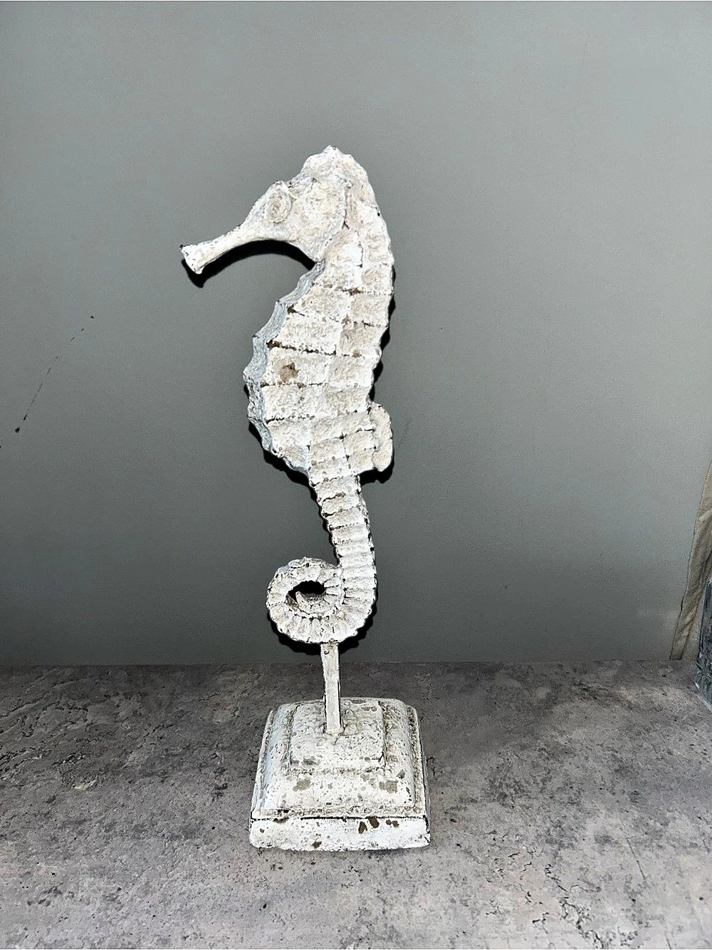 White Seahorse Decor Sculpture